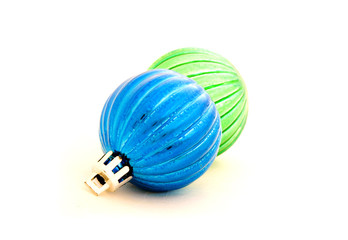 Christmas decoration isolated on the tree. New year. Xmas.