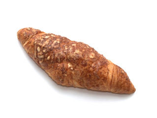 croissant with cheese isolated on white background