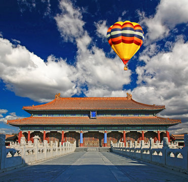 The historical Forbidden City Museum in Beijing China
