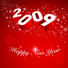 Vector greeting card 2009. Editable