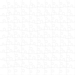 Transparent puzzle, useable on any picture. Vector.