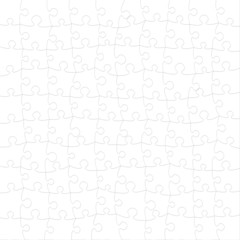 Transparent puzzle, useable on any picture. Vector.