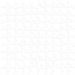 Transparent puzzle, useable on any picture. Vector.
