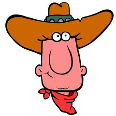 Head of cowboy-macho