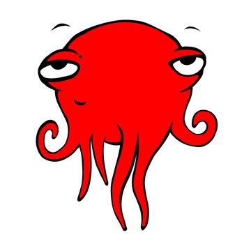 RED  octopus