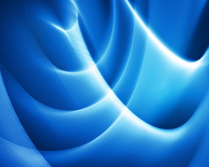 abstract glowing lines on blue background