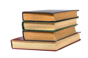 book stack  isolated on white