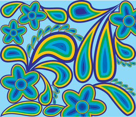 Fototapeta na wymiar Spring pattern from colour contours1. Vector