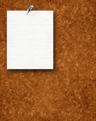 corkboard texture with a memo on it