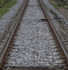 Fototapeta premium voie ferrée rouillée