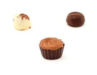 Exquisite chocolate, isolated on white