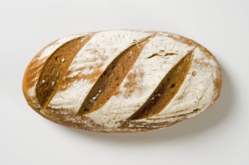 Loaf of crusty bread.
