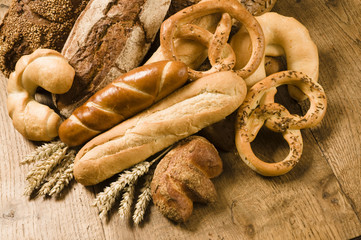 Variety of bakery products.