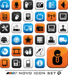 Video Audio And Computer Web Icon Buttons Set