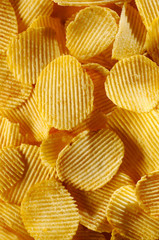 Detail of fried potato chips - 10469163