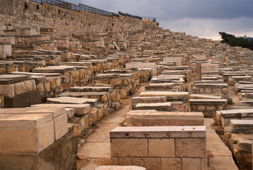 View of mount of olives Jewish cemetery