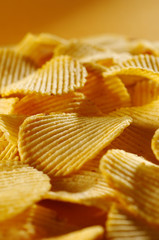 Detail of fried potato chips - 10469186