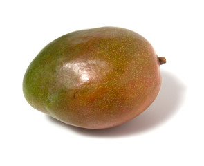 single mango isolated on white background