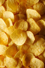 Detail of fried potato chips - 10469323