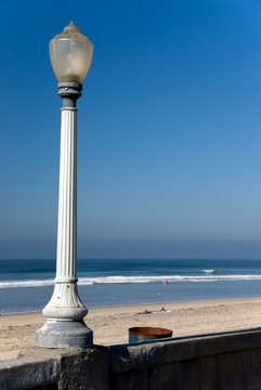 Lamp post on the southern california coast in La Jolla