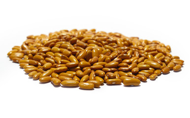 Close-up bean isolated on a white background