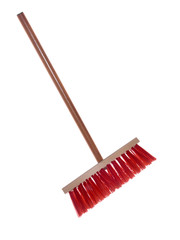 Wooden red brush for cleaning