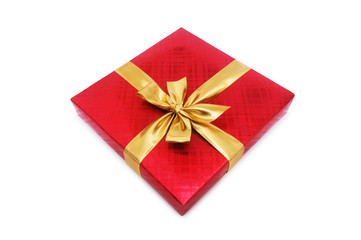 Gift box isolated on the white background