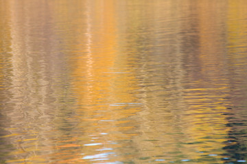 Reflection of sun on water