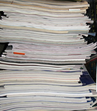 Pile de revues.