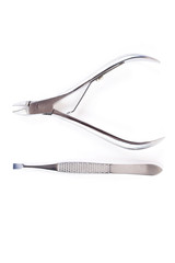 Cosmetic tools isolated on white background