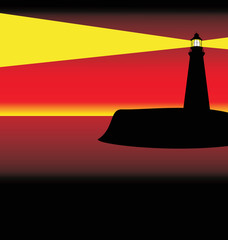Lighthouse at sunset