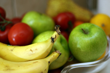 Naklejka na ściany i meble Obst - fruits - Obstschale