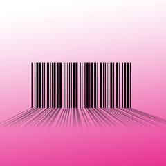 Code barre fond rose