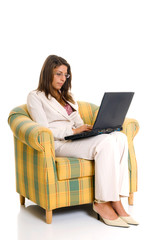 Naklejka premium Young attractive smiling successful businesswoman