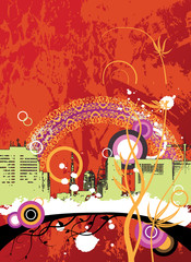 city. abstract background. vector illustration for design