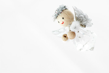 weihnachtsengel, weihnachten, engel, weiß, silber