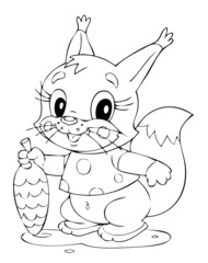 illustration of the little squirrel