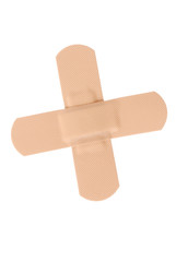 Bandage cross isolated on white background