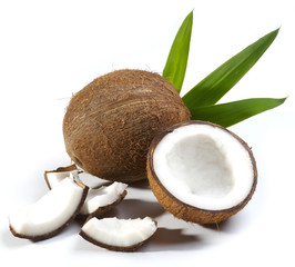 Coconut fruit isolated on white background - 10494975