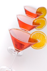 3 orange Cocktails diagonal