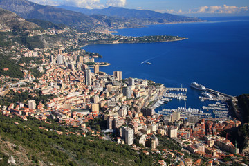 Monaco depuis la Tête de Chien