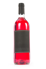 Wine or soft drink bottle with white background