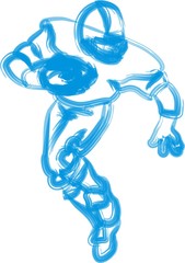 American Football Aquarell 3