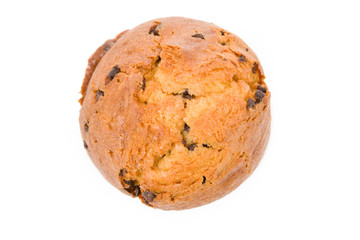 Muffin with white background, close up