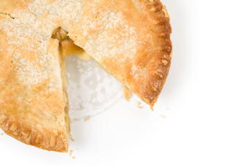 Apple Pie with white background