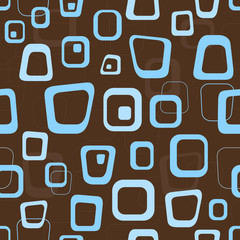 Seamless retro brown and blue background pattern