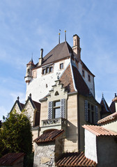 Fototapeta na wymiar Fragmnet of 18 century castle tower