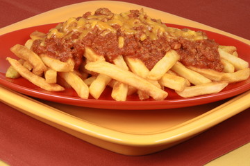 Perfect and delicious chili fries with exquisite prime products