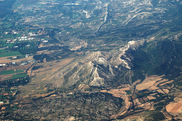 montagne vue du ciel