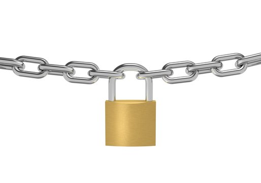 Padlock with chain